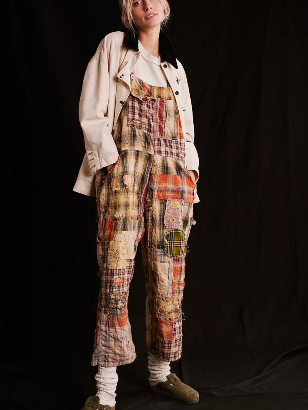 Magnolia Pearl Patchwork Love Overalls - NWOT